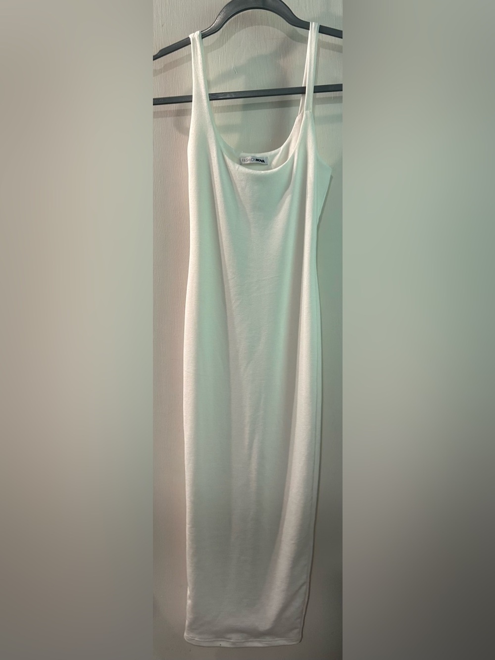 Fashion Nova White Scoop Neck Slip Dress Size XS